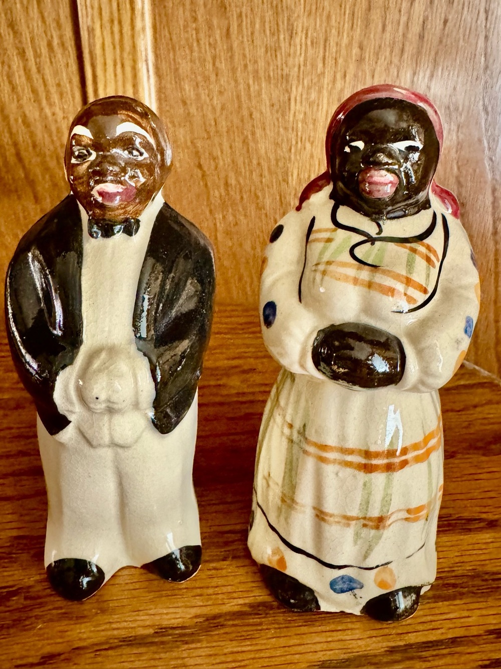 Vintage Black Americana Couple Shakers
